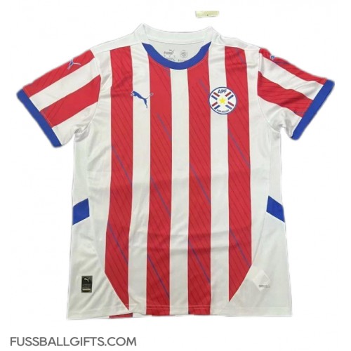 Paraguay Fußballbekleidung Heimtrikot Copa America 2024 Kurzarm